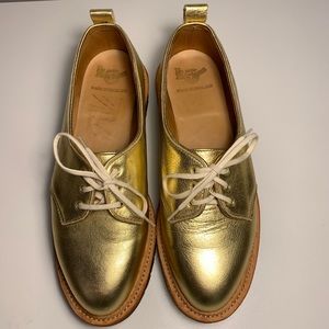 Dr. Martens Gold Platform Shoes